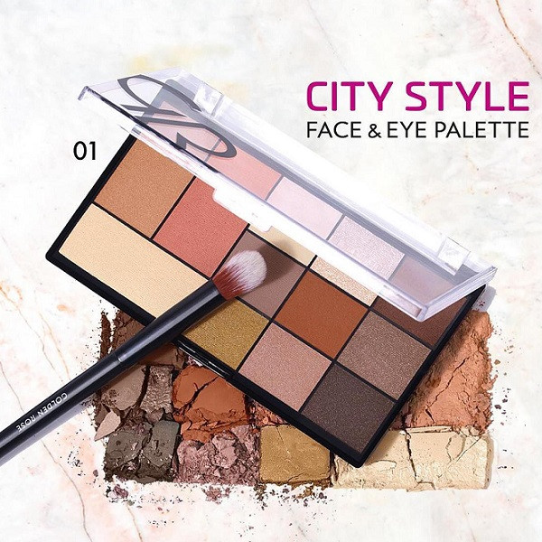 پالت سایه چشم و هایلایتر گلدن رز مدل City Style