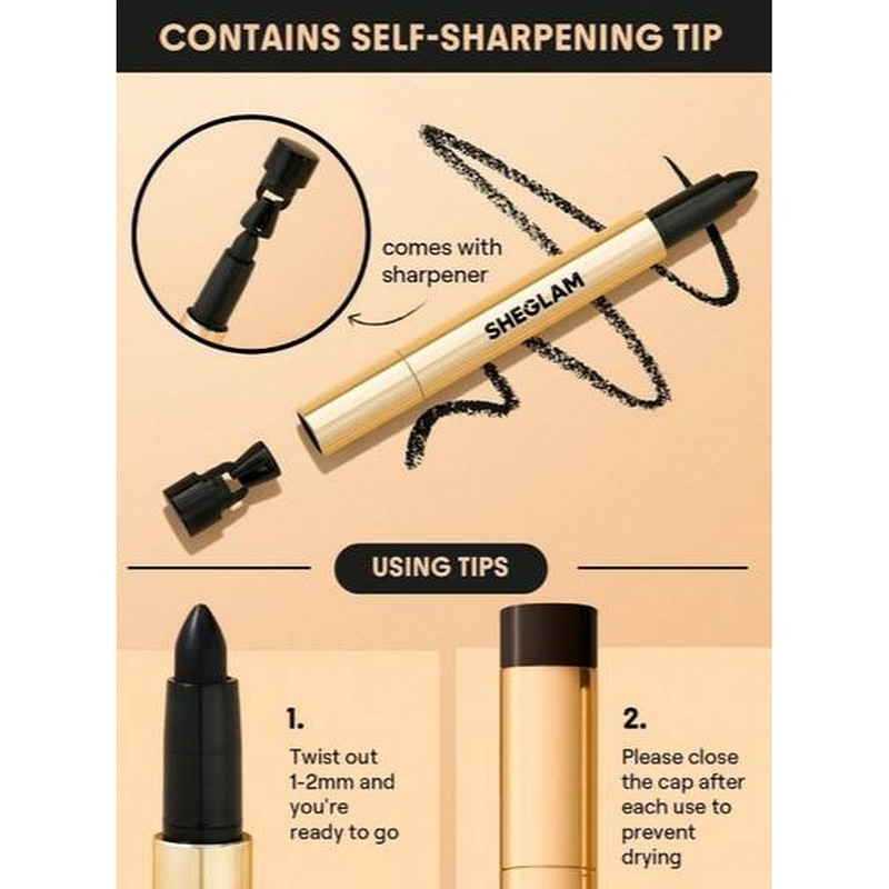 مداد چشم شیگلم مدل Bold Moves Kohl رنگ مشکی شماره 01