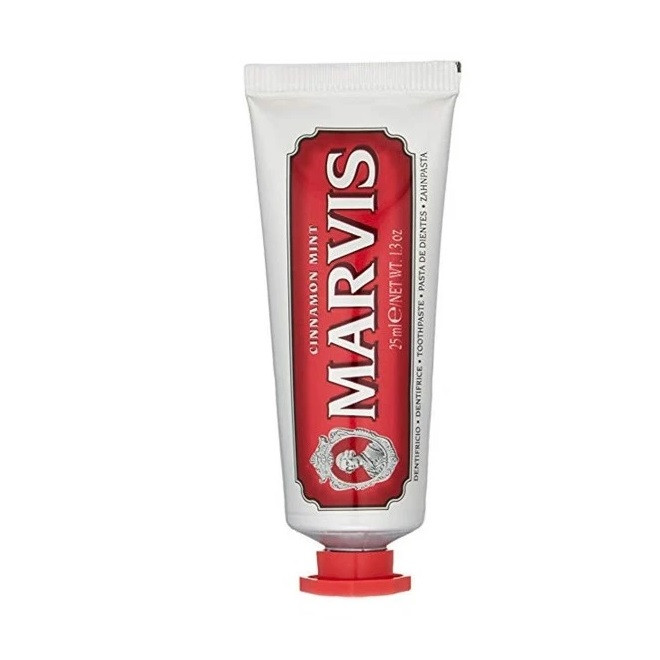 خمیر دندان ضد باکتری مارویس مدل Cinnamon Mint با طعم دارچین و نعناع حجم ۲۵ میلی لیتر