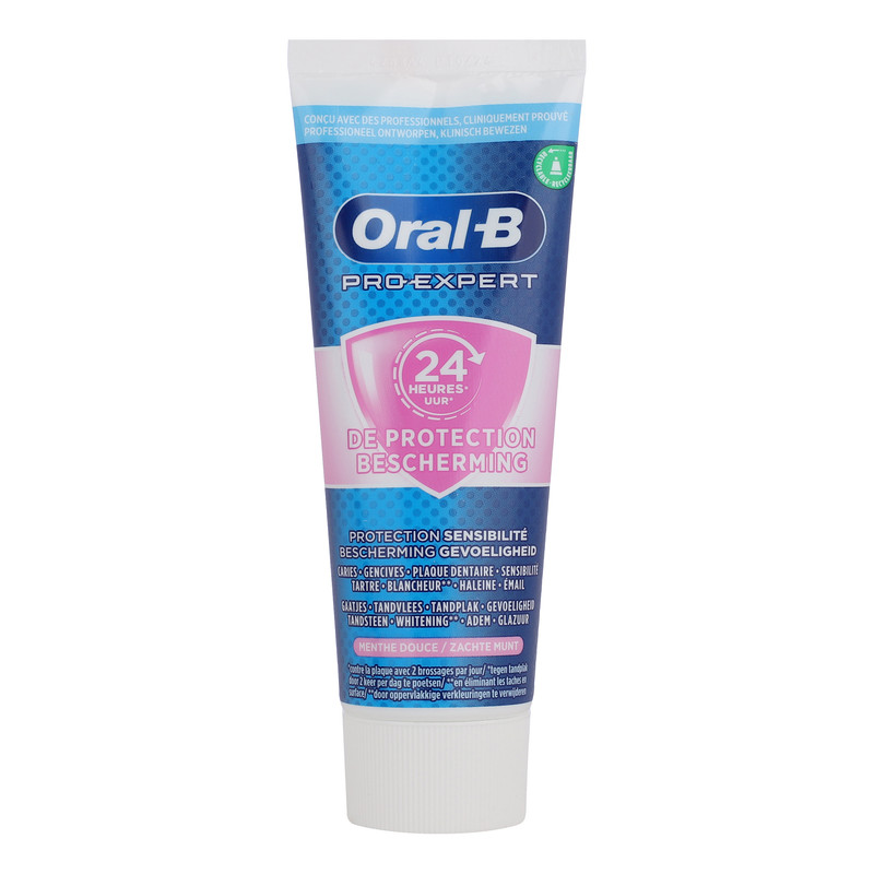 خمیر دندان ضد پوسیدگی اورال-بی مدل pro expert با طعم نعنا مناسب برای همه دندانها حجم 75 میلیلیتر