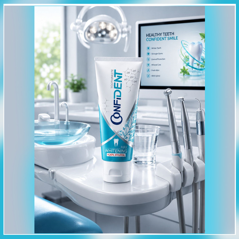 خمیر دندان سفید کننده کانفیدنت مدل Whitening-Max06 مناسب برای انواع دندان حجم 100 میلی لیتر مجموعه 6 عددی