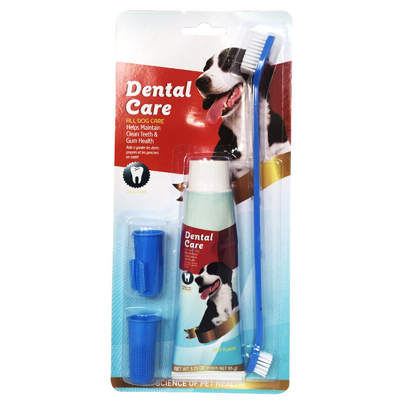 ست مسواک و خمیر دندان سگ مدل Dental Care