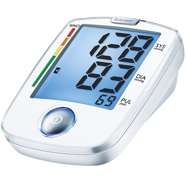 فشارسنج دیجیتال بازویی بیورر مدل BM44 با نمایشگر بزرگ LCD، قابلیت تشخیص آریتمی، هشدار خطا، حافظه دو کاربر، مناسب بازو 22 تا 30 سانتیمتر و خاموشی خودکار