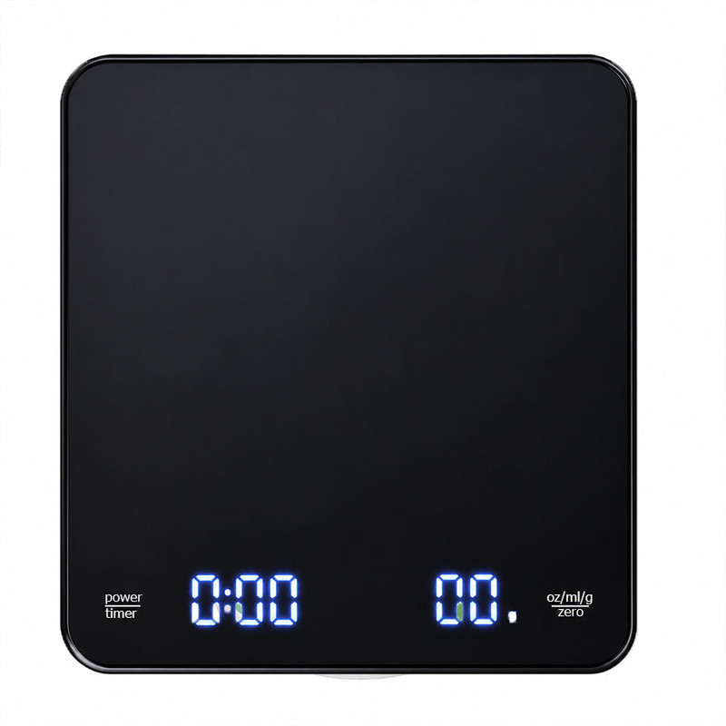 ترازو آشپزخانه دیجیتال مدل تایمردار coffee scale حداکثر ظرفیت قابل اندازهگیری 3 کیلوگرم با دقت اندازهگیری 0.1 گرم