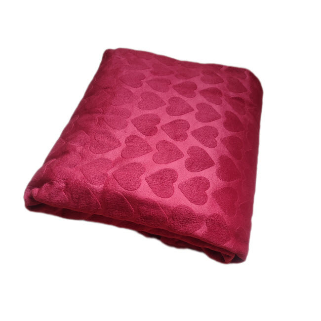 پتو مسافرتی یک نفره مدل قلبی کد 02 سایز 200x150 سانتیمتر