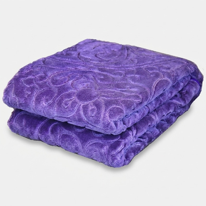 پتو گلبافت مدل گلبرجسته يك نفره سايز 160x220سانتی متر