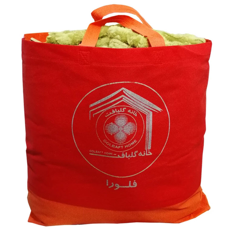 پتو مسافرتی 2 نفر گلبافت مدل فلور طرح خوشه ای سایز 170x210 سانتیمتر