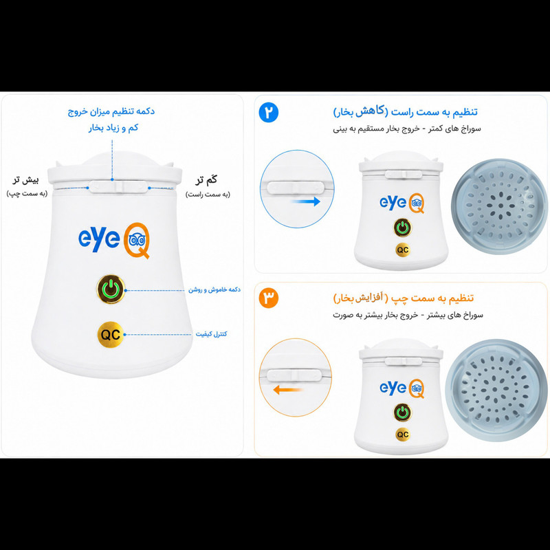 بخور گرم صورت آی کیو مدل Hydra Plus کد ORG-2026