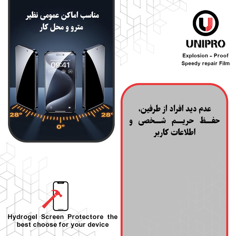 محافظ صفحه نمایش یونی پرو مدل Explosion Proof مناسب برای گوشی موبایل اچ ام دی Pulse Plus