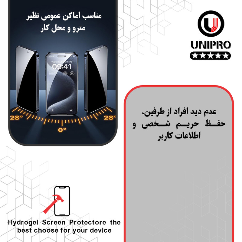محافظ صفحه نمایش پرایوسی یونی پرو مدل Star 5 مناسب برای گوشی موبایل اچ ام دی Pulse Plus