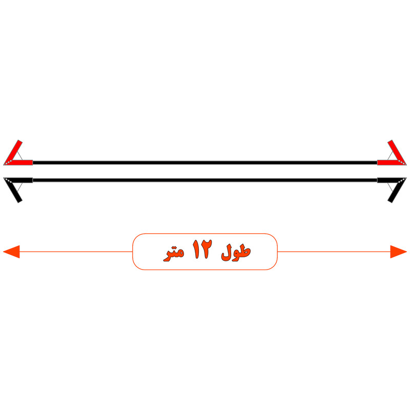 کابل اتصال باتری به باتری موتورسیکلت مدل Cross 1100A-12m مجموعه دو عددی