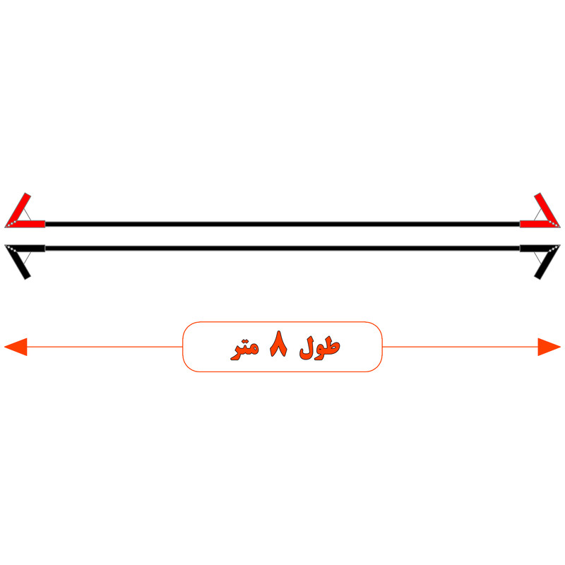 کابل اتصال باطری به باطری موتورسیکلت مدل Cross 1100A-8m مجموعه دو عددی