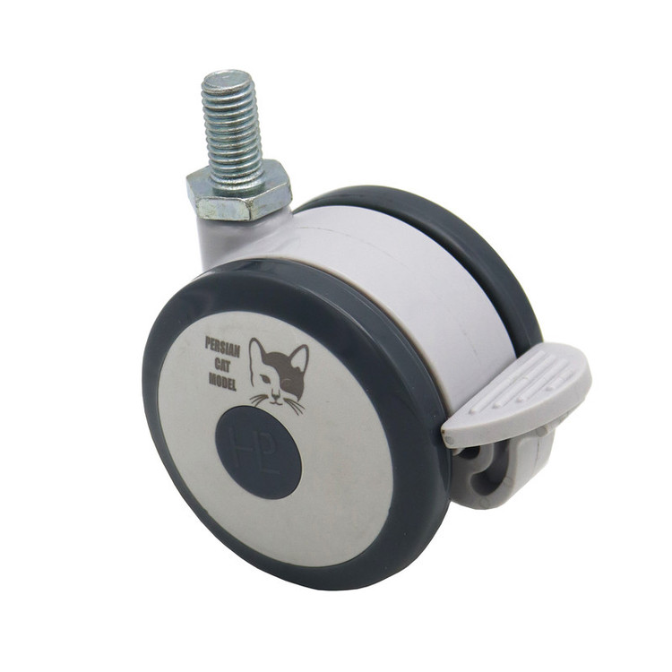 چرخ گردان ترمزدار مدل پرشین کت کد YPT-2GHOLO-PICHI-75MM