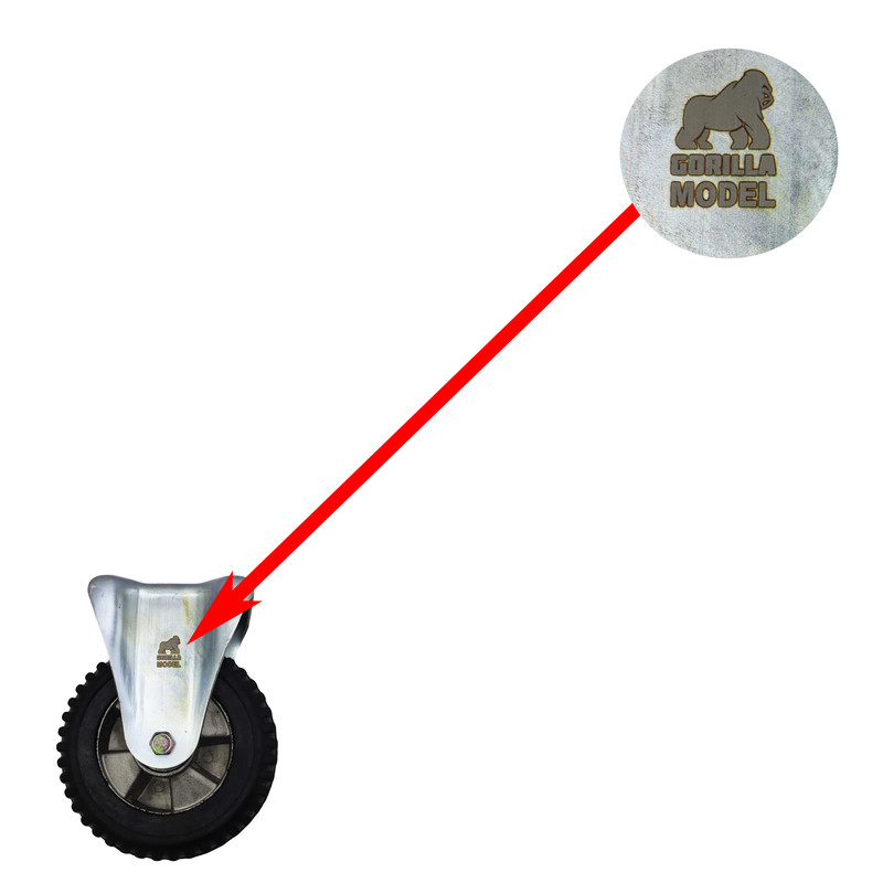 چرخ کفیدار مدل گوریلا کد YP-SABET-FELEZI-200*45MM