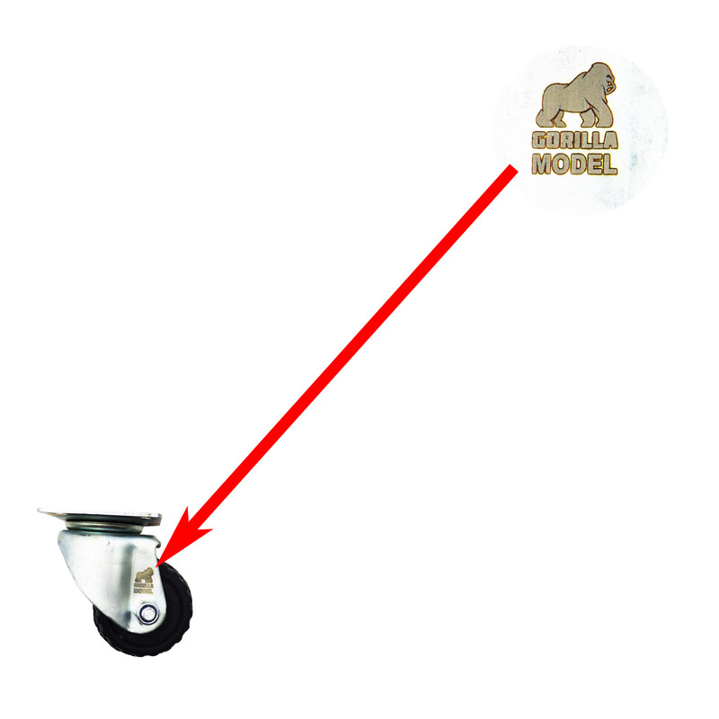 چرخ کفیدار مدل گوریلا کد YP-GARDAN-75*35MM