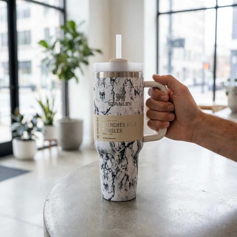 تراول ماگ مدل 40oz طرح کهکشانی با قابلیت حفظ دما و گنجایش 1.18 لیتر