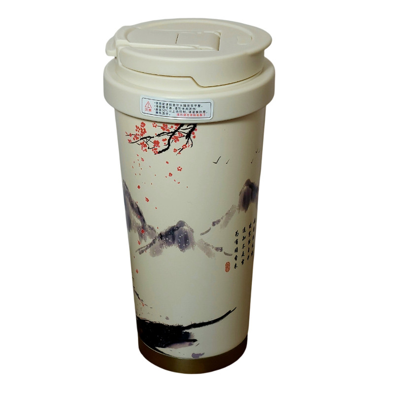 تراول ماگ مدل نقاشی ژاپنی MHTM-08 گنجایش 0.58 لیتر