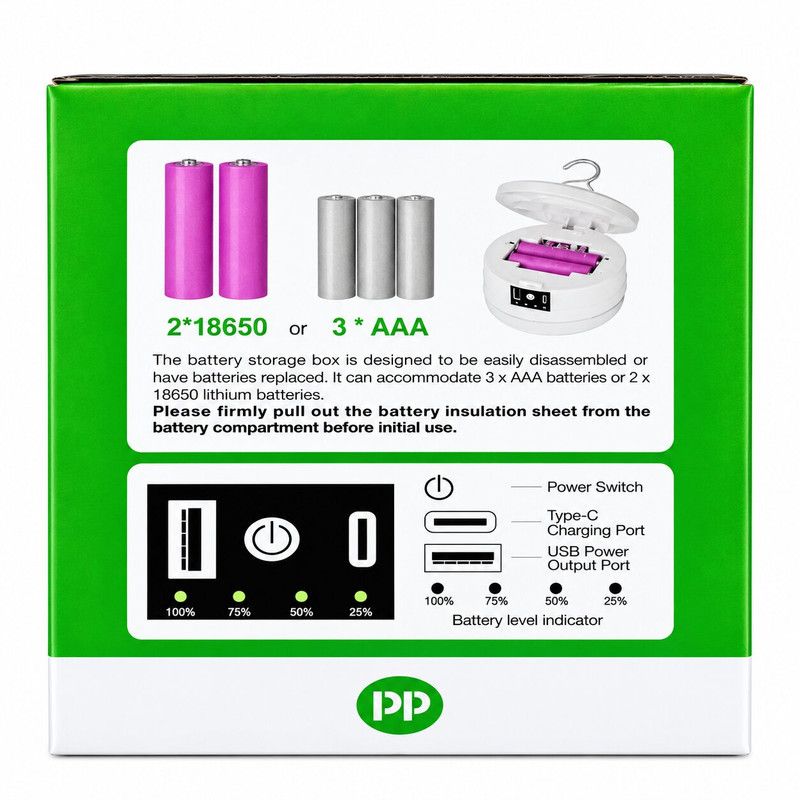 چراغ آویز چادر مدل DP_7823B با باتری لیتیومی 4000 میلیآمپر و قابلیت تنظیم شدت نور