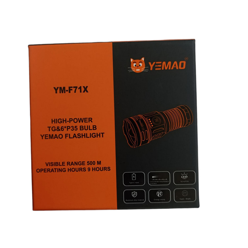 چراغ قوه دستی یئماو مدل YM-F71x رنگ نور مهتابی