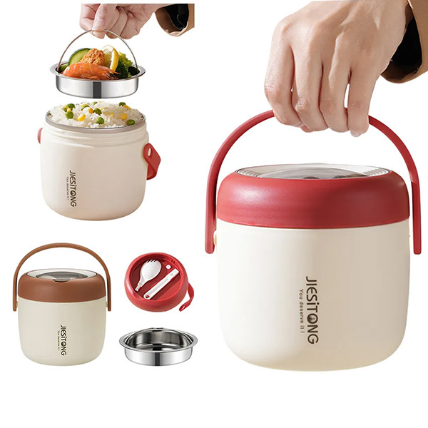 فلاسک غذا مدل دوجداره کد LUNCH-BOX گنجایش 1 لیتر