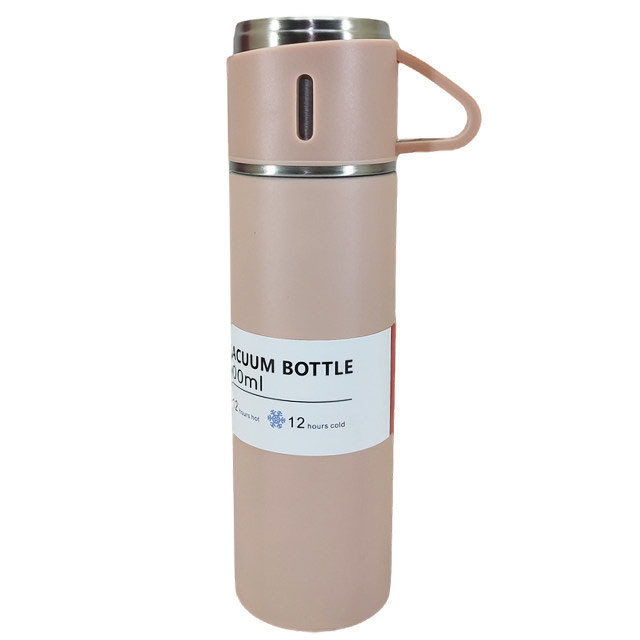 فلاسک مدل کادویی VACUUM FLASK SET کد 01 گنجایش 0.5 لیتر به همراه لیوان مجموعه 3 عددی
