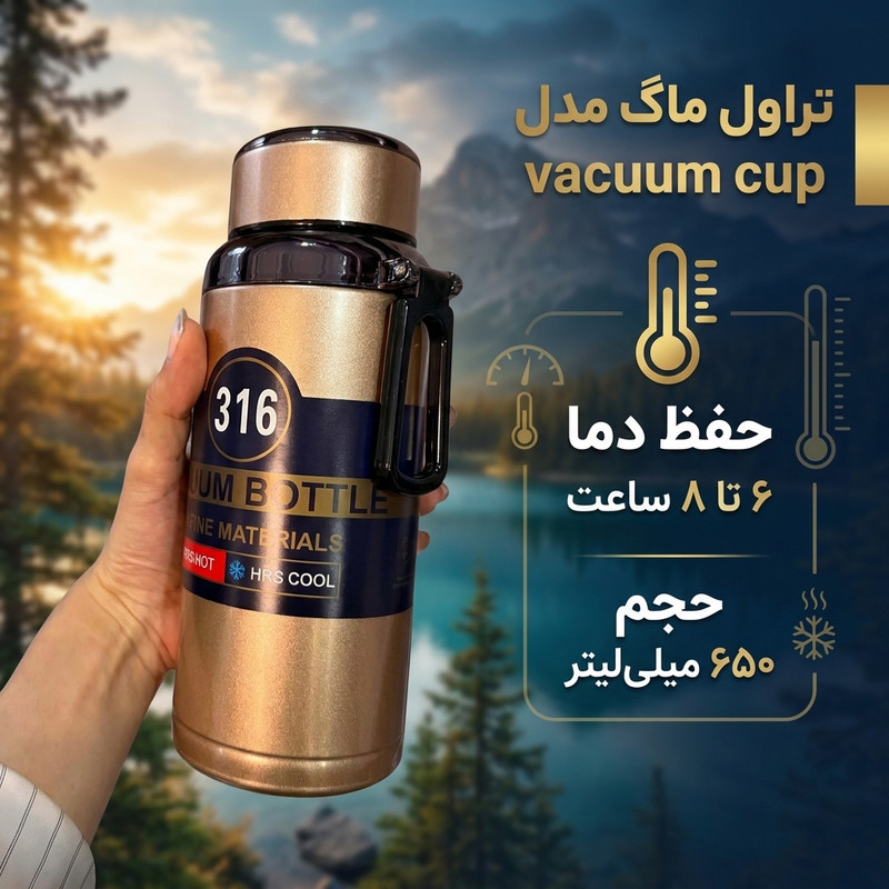 فلاسک مدل روزانه گنجایش 0.65 لیتر