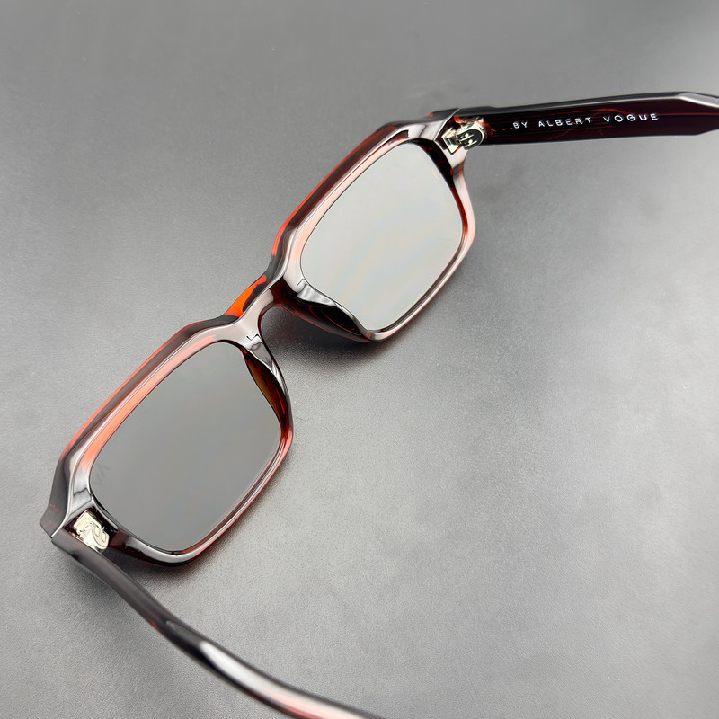 عینک آفتابی مستطیلی آلبرت وگ مدل SZ8106 Sangria Obsidian