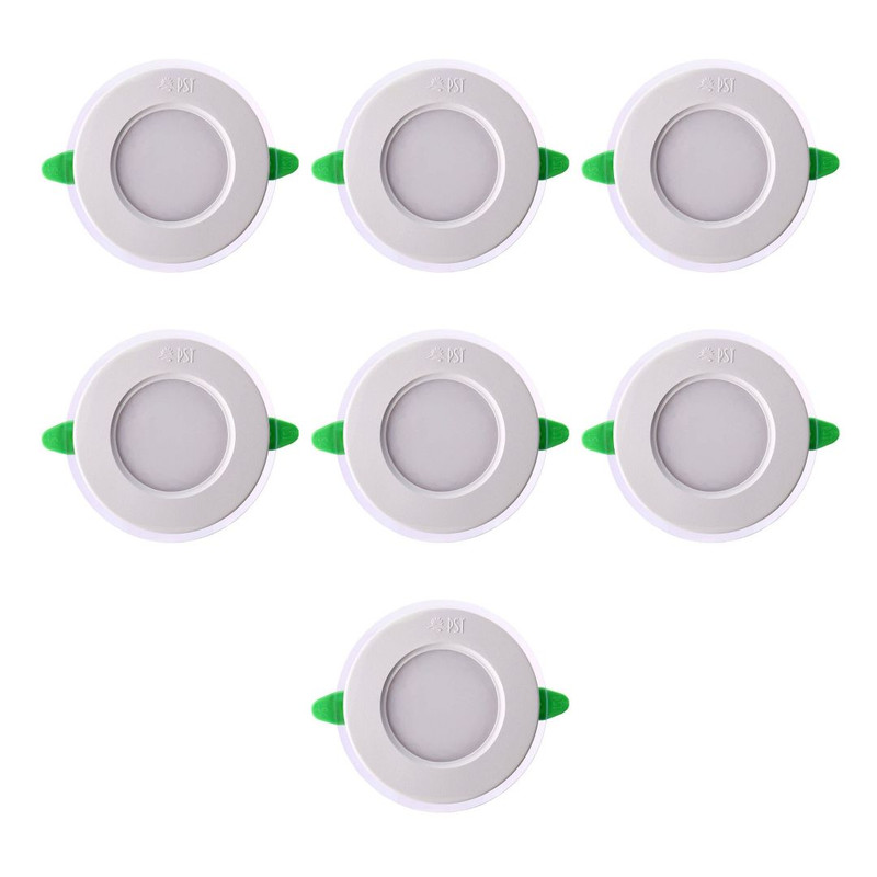 لامپ توکار 9 وات پارس شعاع توس مدل گلاریس دایره‌ای بسته 7 عددی