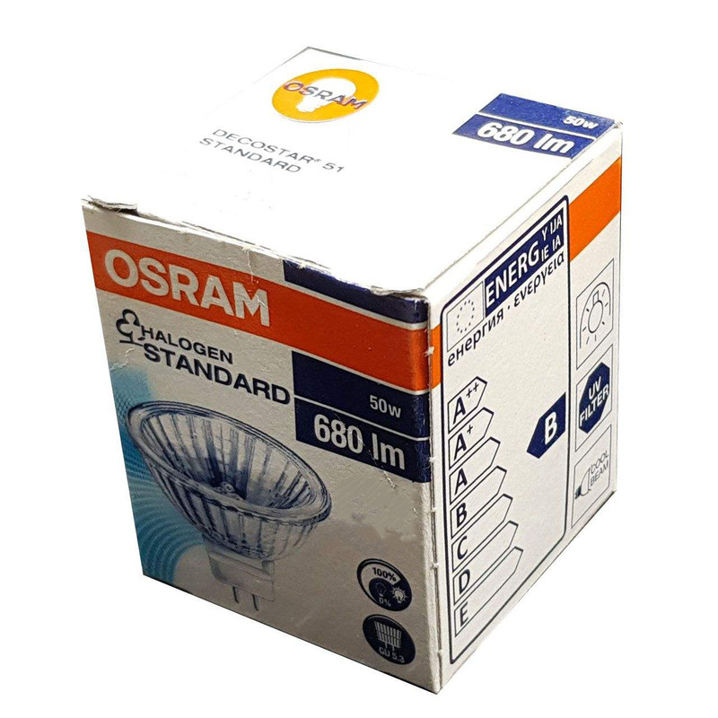 لامپ هالوژن 50 وات اسرام مدل Decostar پایه GU5.3 بسته 10 عددی