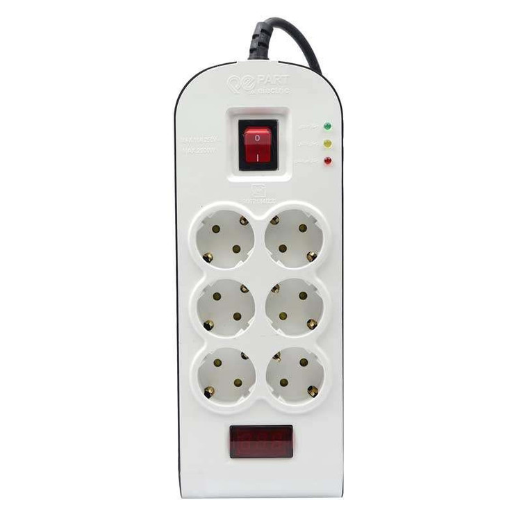 محافظ ولتاژ پارت الکتریک مدل شش خانه کد P8796
