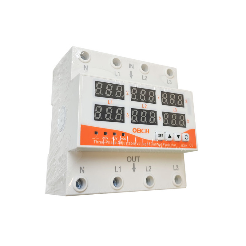 محافظ ولتاژ جریان مدل OBCH-63A سه فاز