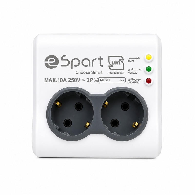 محافظ ولتاژ اسپارت مدل برق 2خانه دیواری کد P2100