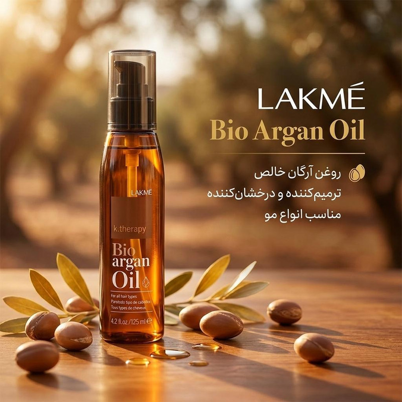 روغن مو آرگان لاکمه مدل K.therapy حجم 125 میلی لیتر