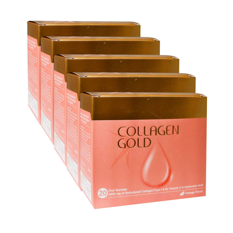 مکمل خوراکی سلامت پوست آدریان مدل COLLAGEN GOLD بسته 100 عددی حاوی کلاژن هیدرولیز شده، ویتامین C و اسید هیالورونیک برای کاهش چینوچروک و حفظ استحکام پوست