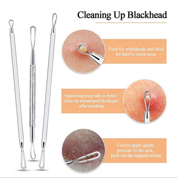 قلم پاکسازی پوست و کاشت مژه کیو وای اچ مدل derm-3199 مجموعه 10 عددی