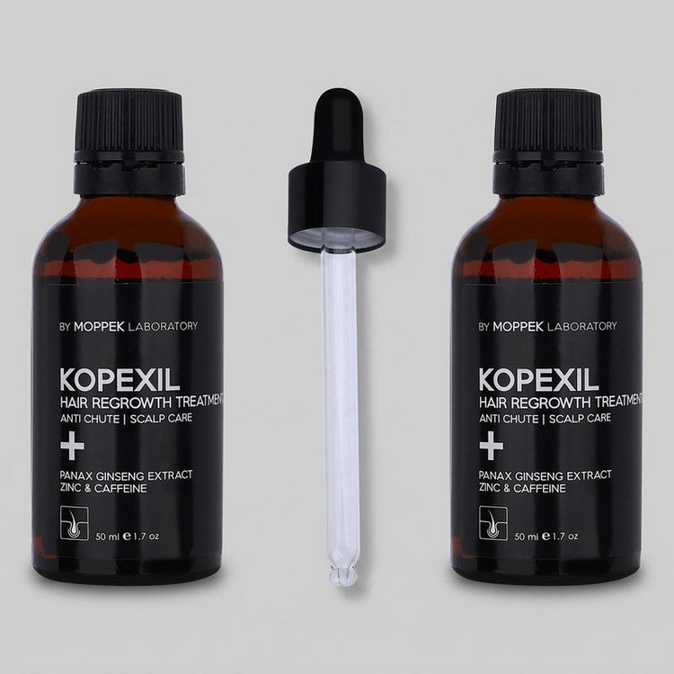 لوسیون تقویتکننده مو موپک مدل kopexil مناسب برای انواع مو حجم 50 میلیلیتر مجموعه 2 عددی