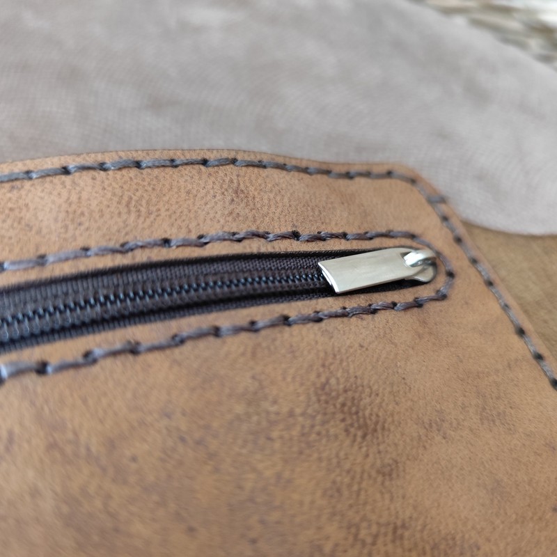کیف پول مردانه مدل جیبی چرم طبیعی بزی W-60