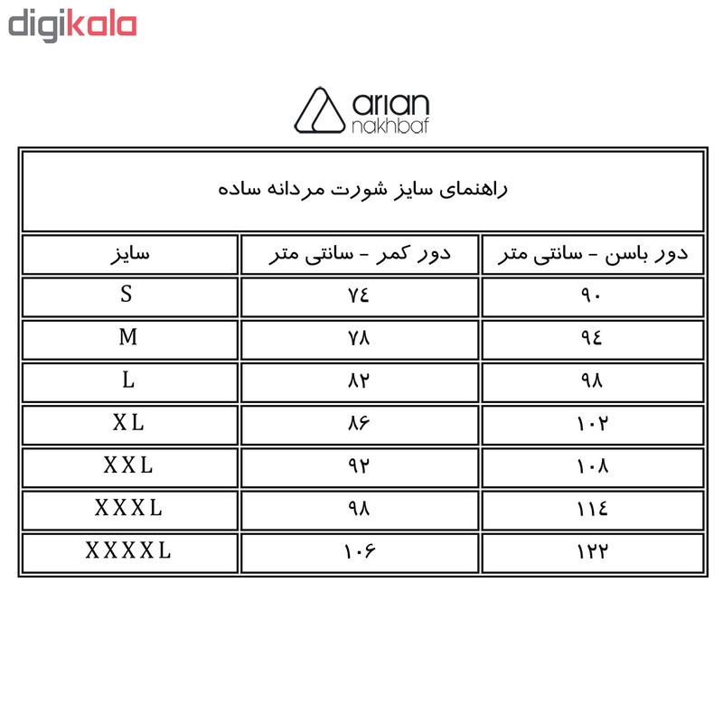 شورت مردانه آریان نخ باف مدل 1415 بسته 3 عددی