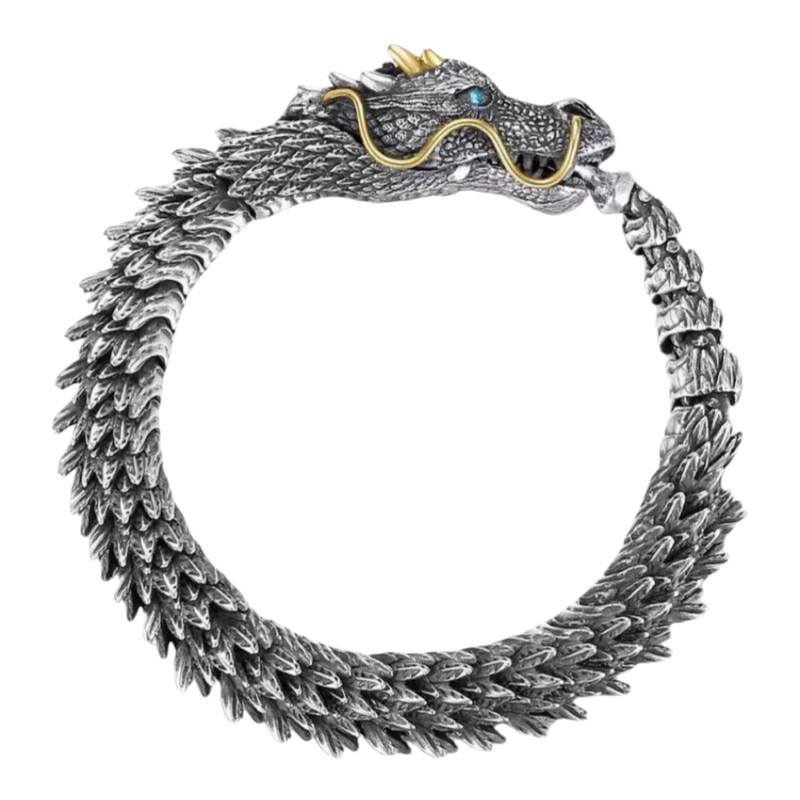 دستبند مردانه مدل Dragon کد 01