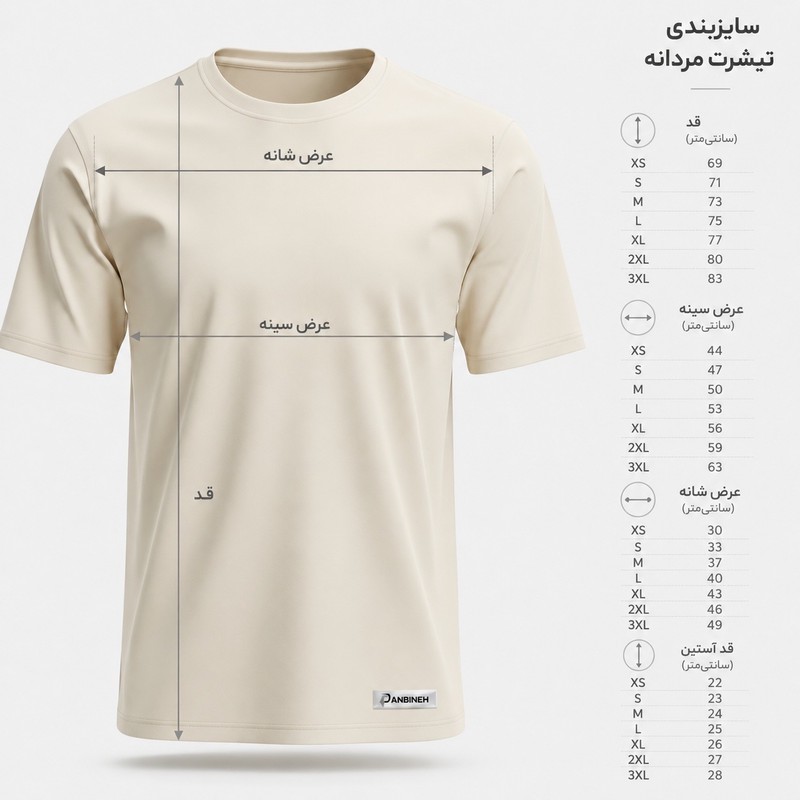 تی شرت مردانه پنبینه مدل نخ پنبه