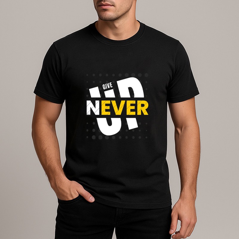 تیشرت آستین کوتاه مردانه هورا مهر مدل HM-TB-NEVER