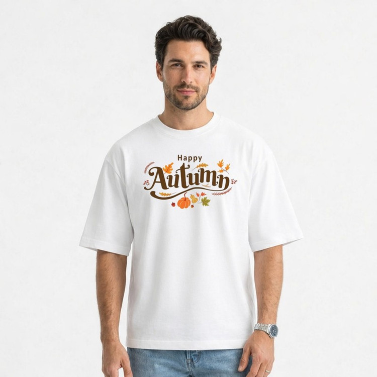 تی شرت آستین کوتاه مردانه مدل نوشته پاییز کد v27