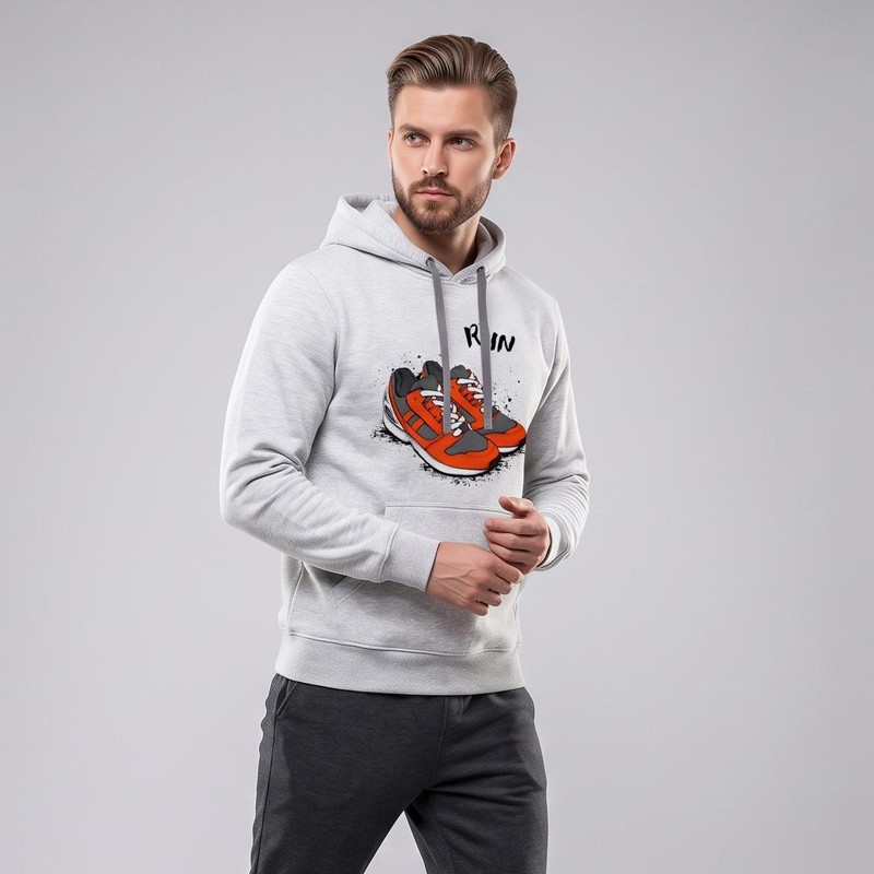 هودی مردانه طرح کتونی کد S165