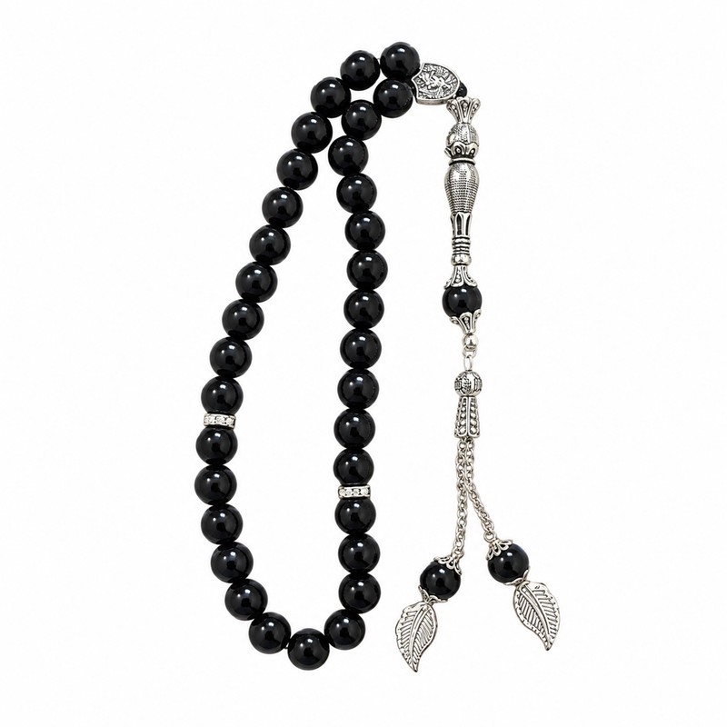 تسبیح سنگی ۳۳ دانه مدل عقیق