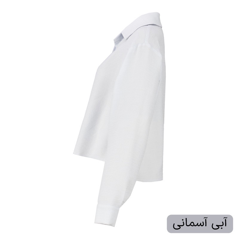 کراپ شومیز آستین بلند یقه برگردان زنانه السانا مدل سابرینا کد 2573