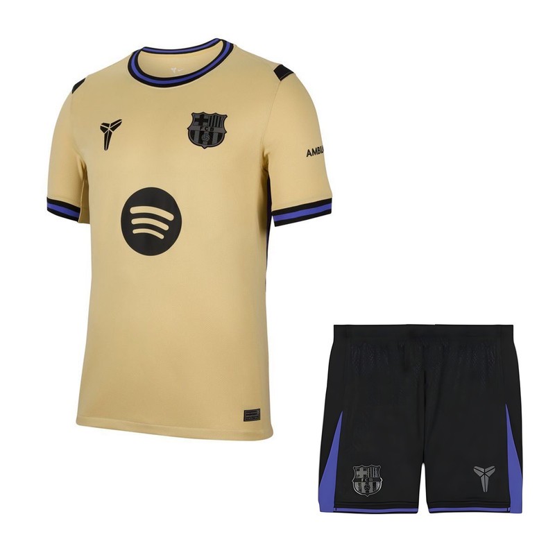 ست تیشرت آستین کوتاه و شلوارک ورزشی مردانه مدل بارسلونا Away 2026