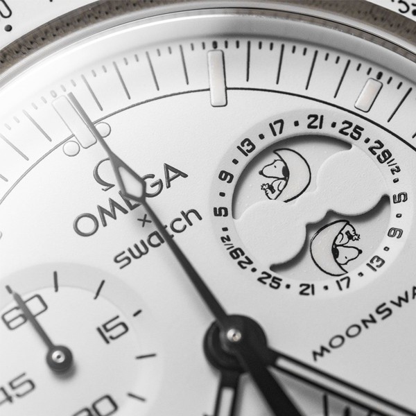 ساعت مچی عقربهای مکانیکی مدل Omega x Swatch Mission To Moonphase Snoopy