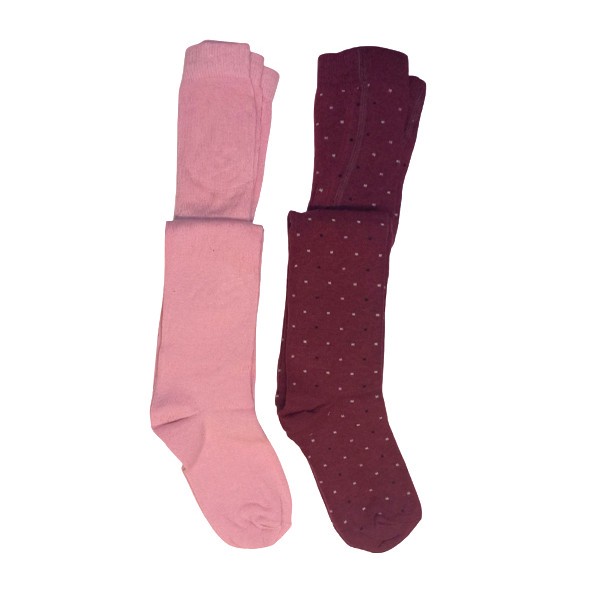 جوراب شلواری دخترانه کولزیون مدل PINK مجموعه 2 عددی