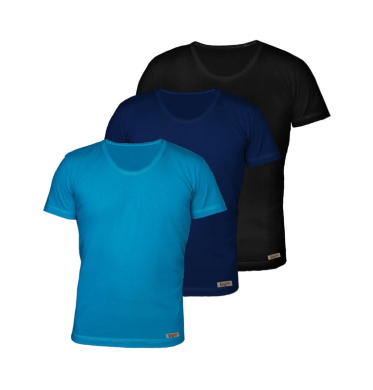 زیرپوش آستین دار مردانه تولیدی پاران مدل صادراتی نخ پنبه خالص مجموعه 3 عددی