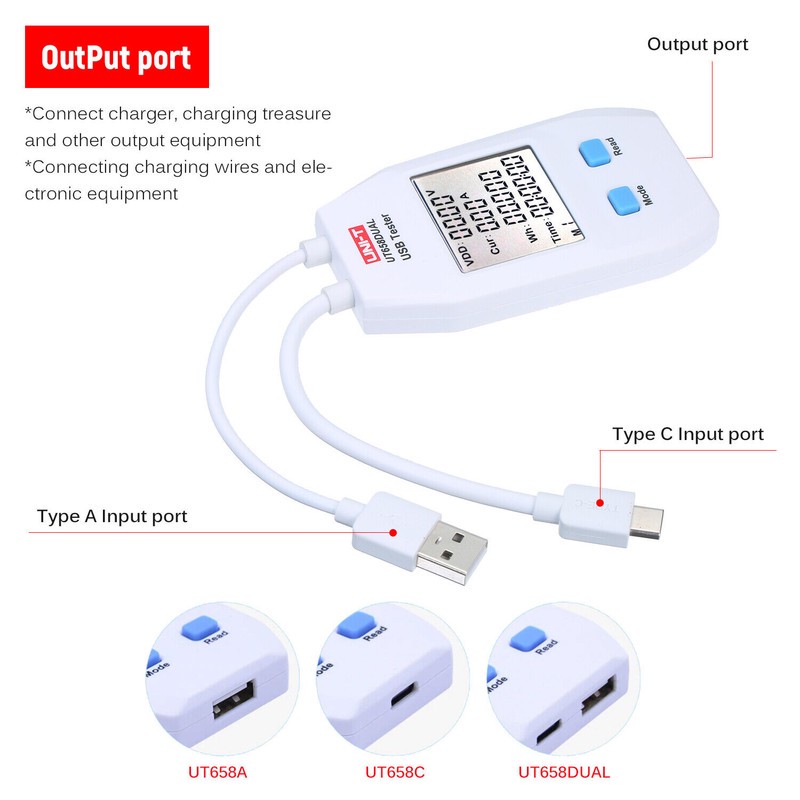 تستر درگاه USB یونی تی مدل UT658DUAL